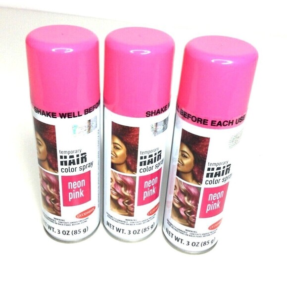 GOODMARK Temporary Hair Color Spray PINK Spray  on 3 Bottles‎ Halloween Concert - Picture 1 of 12
